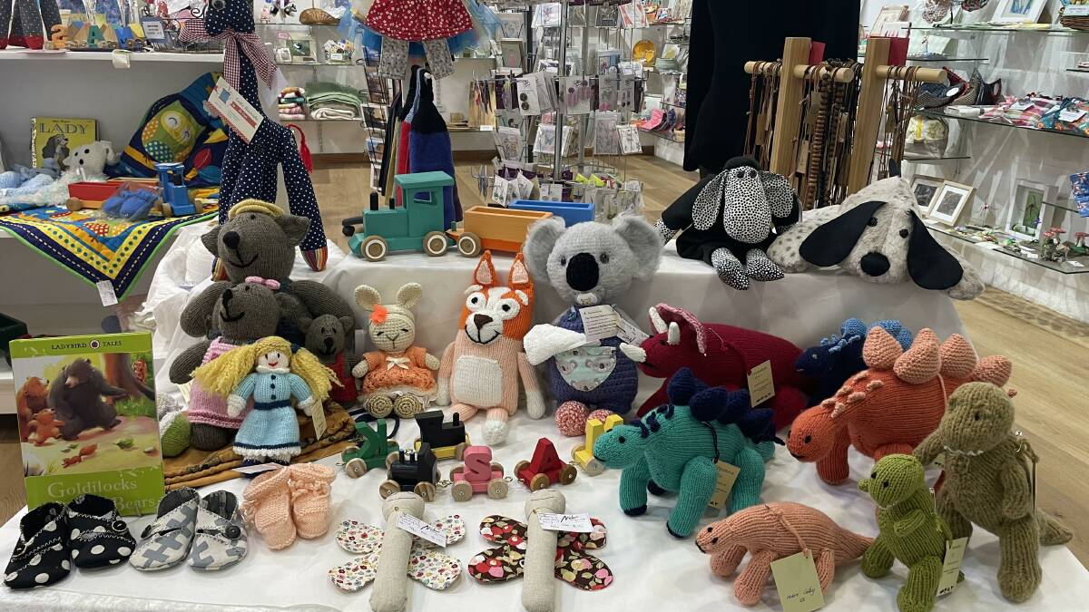 Hand Made soft toys for sale in the Horsham Makers Gallery and Studio Picture by Sheryl Lowe
