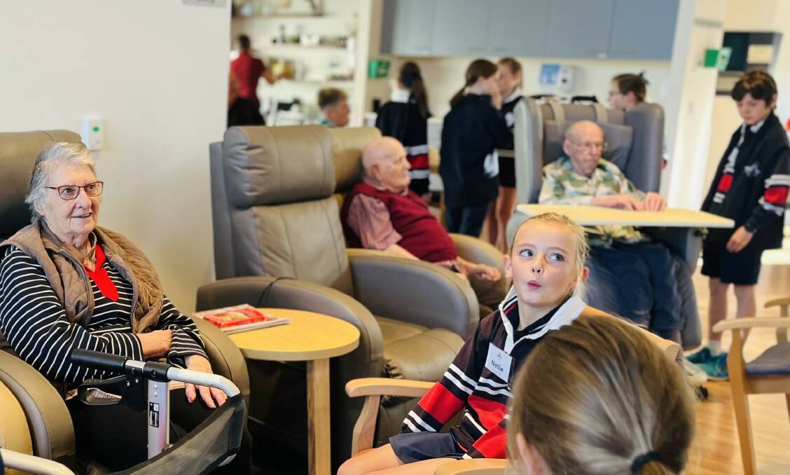 St Malachy's School students and Lakeside Living residents enjoy an afternoon of games and connection. Picture supplied 