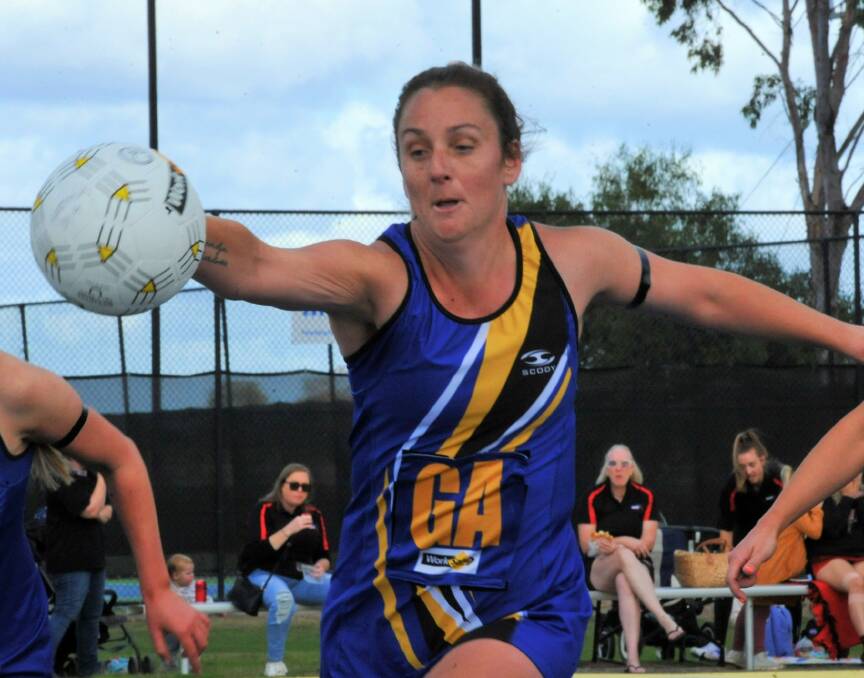 Natimuk United's 2024 A grade coach, Danielle Hanson, playing for the Rams in 2023. Picture by John Hall