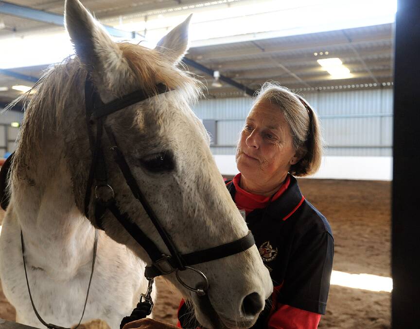 Brenda Bath has been awarded a life membership for Horsham's Riding for the Disabled. Picture: PAUL CARRACHER