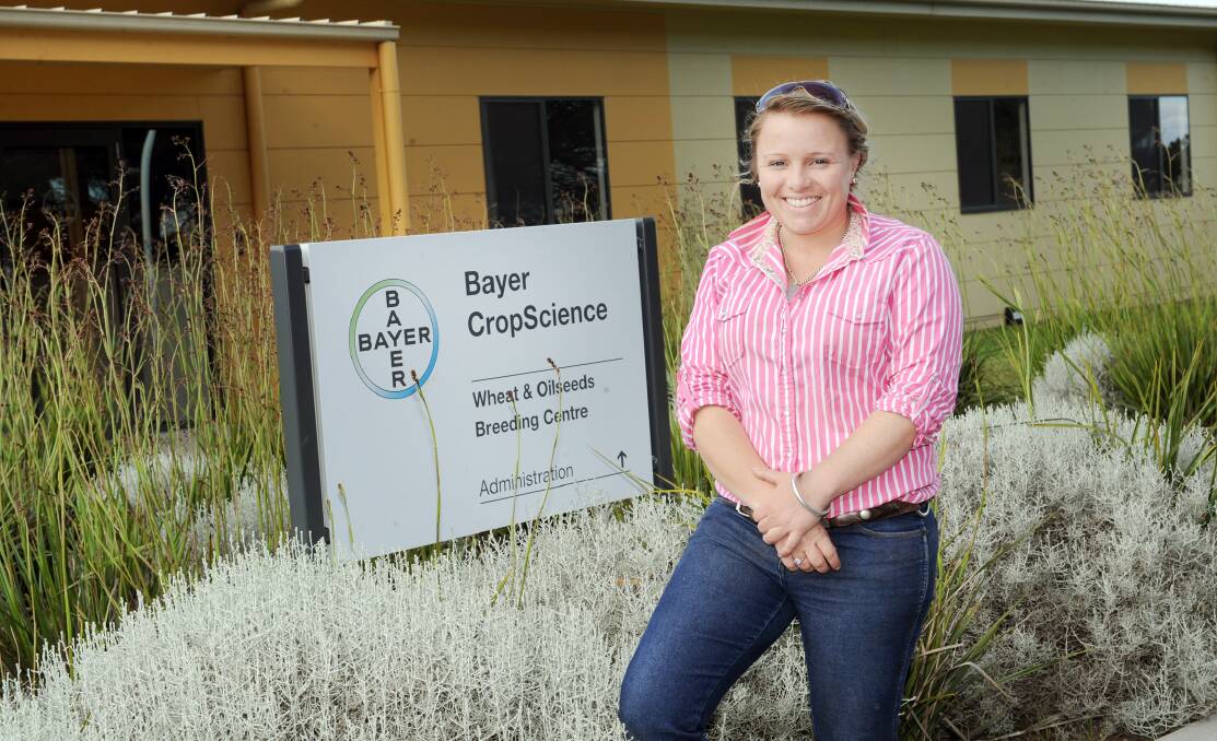ON THE JOB: Dimboola's Kate Cross is a wheat breeding technical assistant at Bayer CropScience. 
