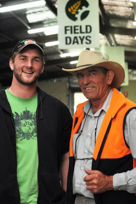 Beau and Ian Ladlow at the field days in 2011.