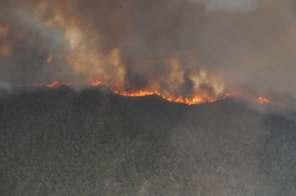 The Grampians bushfires in January 2014. Picture: PAUL CARRACHER