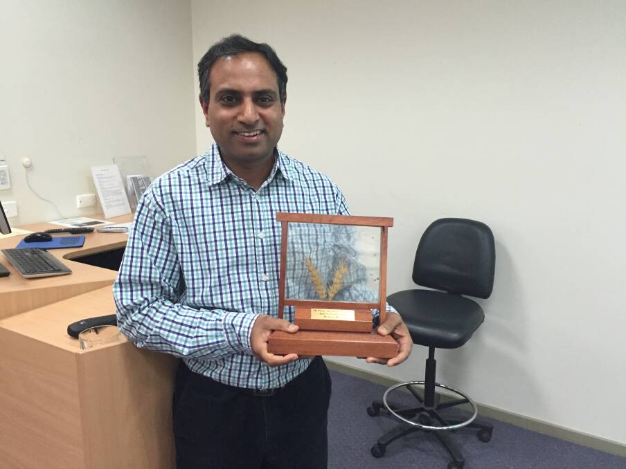RECGONISED: Agriculture Victoria researcher Surya Kant has won this year's Wheat Research Foundation award. Picture: ERIN McFADDEN