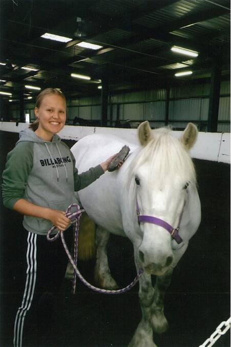 Exchange student from Finland Heta Holm at Horsham's Riding for the Disabled. Picture: CONTRIBUTED