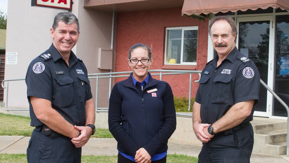 UPGRADE: CFA Ararat staff Bernie Fradd, Lizzie Jones and Neville Collins at the existing Barkly Street site. Picture: PETER PICKERING