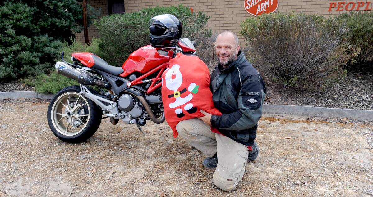 DRIVEN: Horsham's Mick Harrison took part in the annual Salvation Army Toy Ride at the weekend. It raised more than $1700 for struggling families at Christmas. Picture: SAMANTHA CAMARRI