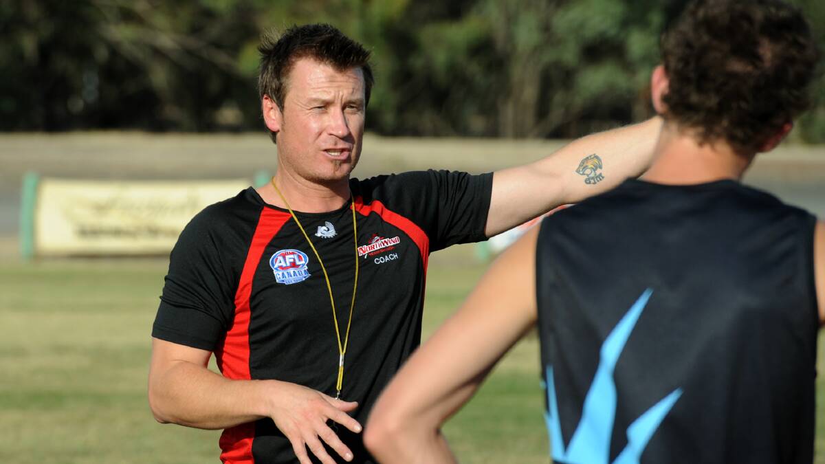 North Ballarat Rebels coach Jaye Macumber pictured coaching. Picture: PAUL CARRACHER
