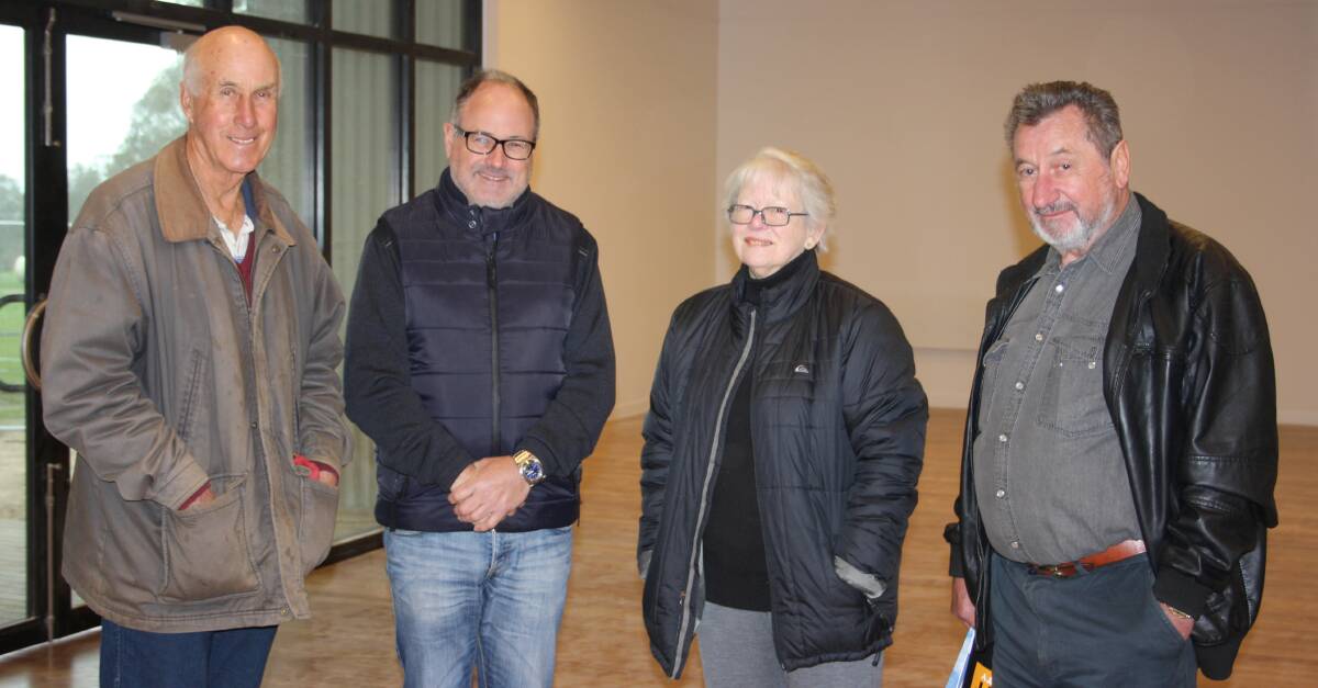 GRAND OPENING: Ararat Rural City Cr Colin McKenzie, Mayor Paul Hooper, Cr Fay Hull and Cr Frank Deutsch at Pomonal Hall on Tuesday last week. Picture: CONTRIBUTED