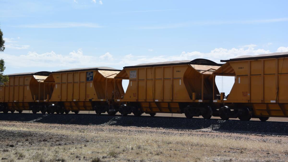 Grain trains are an all too rare sight in Victoria at present. 