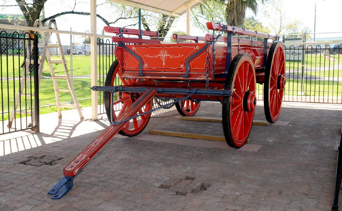 NEW HOME: The refurbished May and Millar wagon in May Park where it will now reside. Picture: SAMANTHA CAMARRI