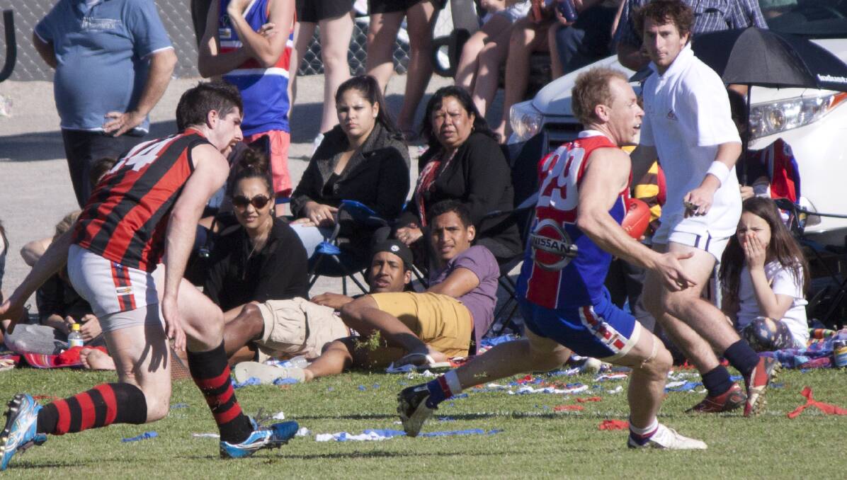 SO CLOSE: St Arnaud coach James McNamee during the Saints' one-point grand final loss to Wedderburn in 2012. Picture: JASON SMITH