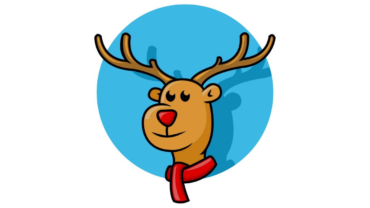 An artist's impression of Rudolph, the red-nosed reindeer.