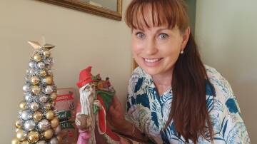 Yolande Grosser with a ceramic Santa she made for her mother as a gift in the early 1990s Yolande wants to fill her Christmas with childhood traditions following her mother's passing. Picture supplied