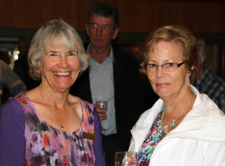 Enjoyment: Stawell Hospital Auxiliary members Eleanor Reid and Lorraine Rowe are pictured enjoying the atmosphere during the auxiliary's wine and savoury evening. Pictures: CONTRIBUTED.