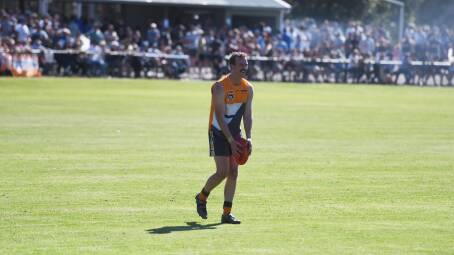 Former Southern Mallee forward Josh Webster kicked two goals in the 2023 WFNL grand final. Picture by Lucas Holmes