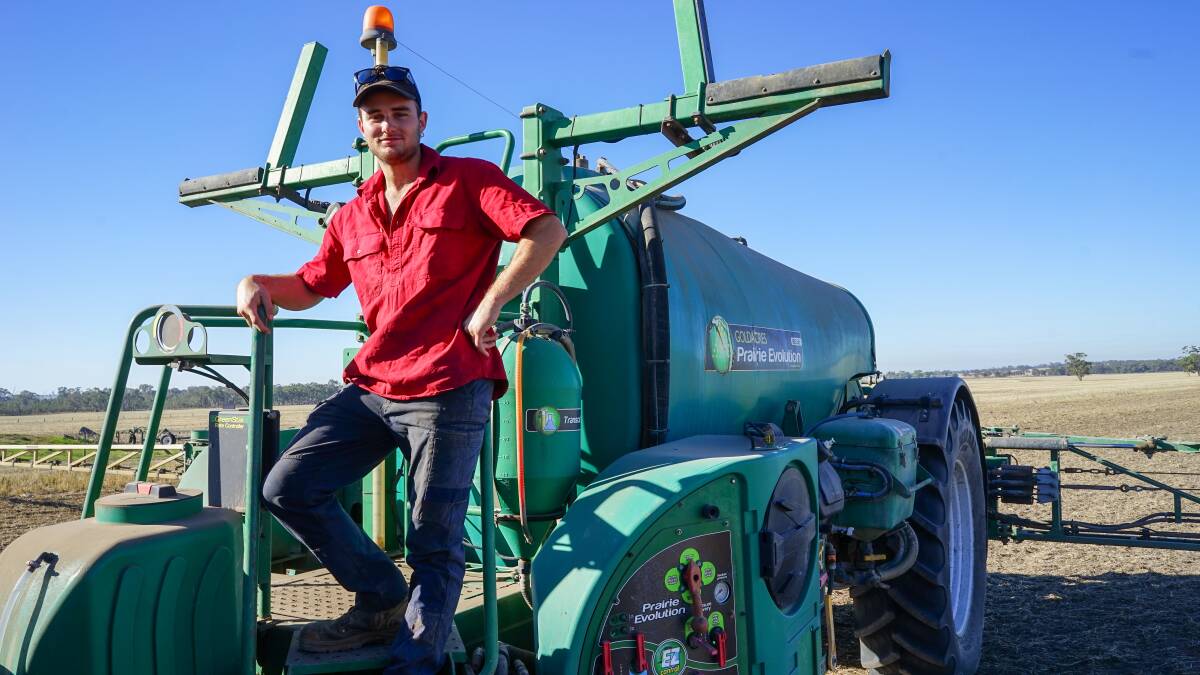 Jarryd Dalhenburg, Nhill, is busy sowing sowing vetch, beans, canola, wheat, barley, lentils and oats. Pictures by Rachel Simmonds