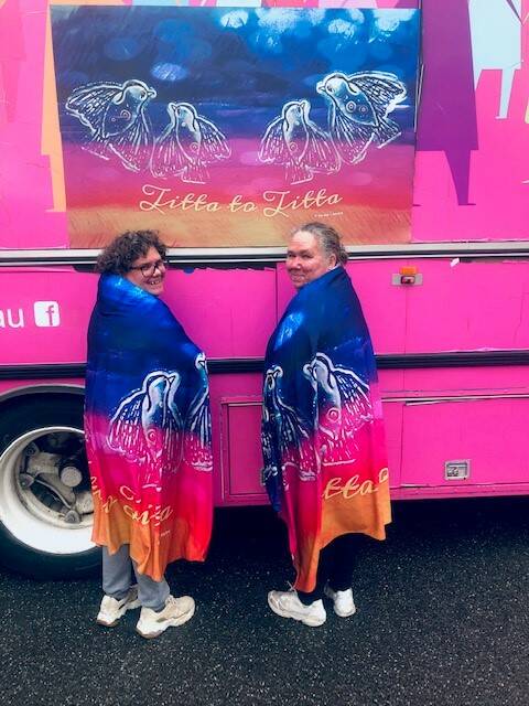 Titta to Titta: Indigenous women who undertake a mammogram will receive a free, locally-designed cultural screening shawl, designed by Yorta Yorta artists Kylie Taylor. Picture: CONTRIBUTED
