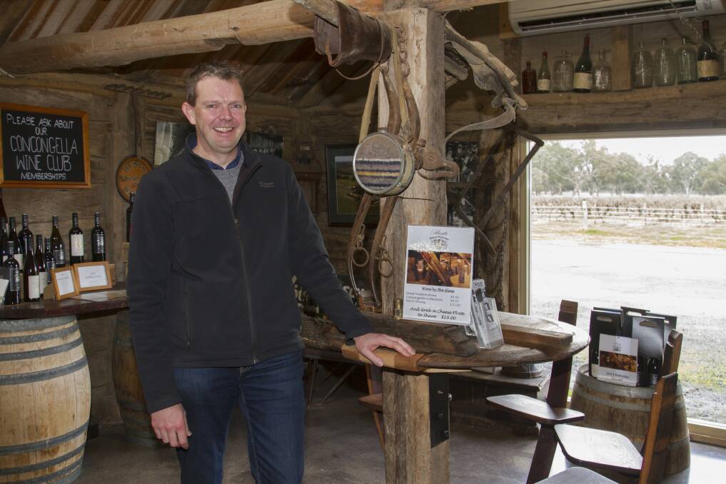 A very stable business: Anthony Jones in the former stables of Best's Great Western winery. Picture: Peter Pickering.