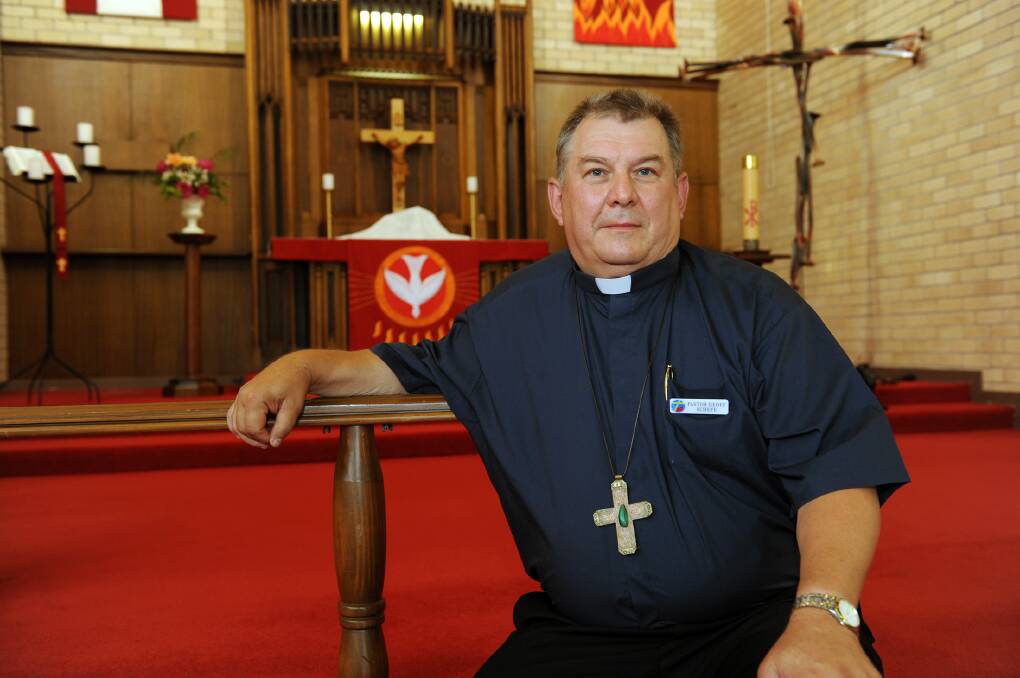 RELIGION: Holy Trinity Lutheran Church pastor Geoff Schefe supports bishop John Henderson's stance on same-sex marriage.