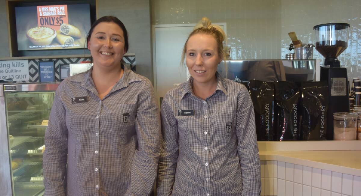 WORKING HARD: Caltex and The Foodary staff, Anne Plebey and Naomi Jamieson, hard at work at the new Horsham site which opened its doors this week. Picture: DAINA OLIVER 