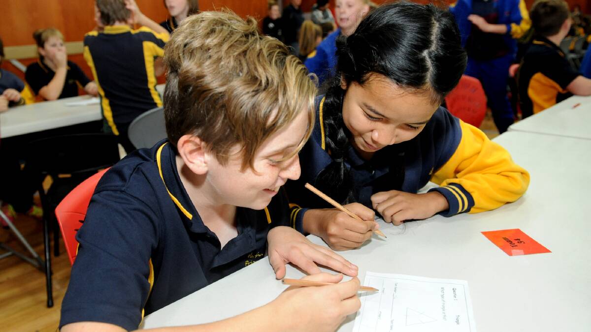 Year 6 students head to Horsham College for the Maths Olympics.