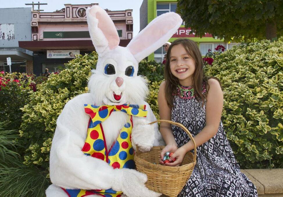 EASTER: The Easter Bunny will be handing out delicious chocolate eggs for all those attending the Easter Saturday Spectacular. Picture: PETER PICKERING