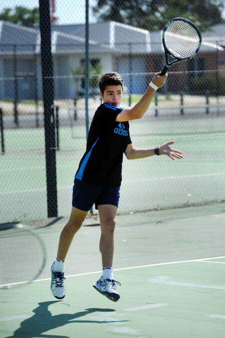 ANOTHER FINAL: Zachary Smith is no stranger to a grand final in tennis and has represented Natimuk several times in junior finals. He will once again represent Natimuk in Section one on Saturday. Picture: PAUL CARRACHER