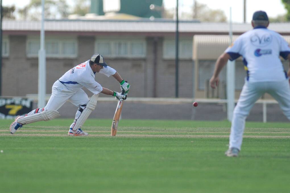 NOT ENOUGH: Craig Wilson couldn't help his side Lubeck-Murtoa get through against a formidable Horsham Saints side. Picture: OLIVIA PAGE