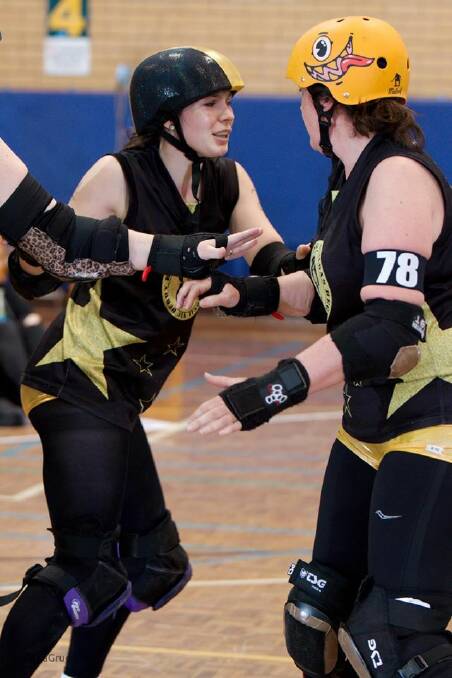 BATTLE: teNaycious and Stace Invader teaming up. Picture: BILL LAGRUE