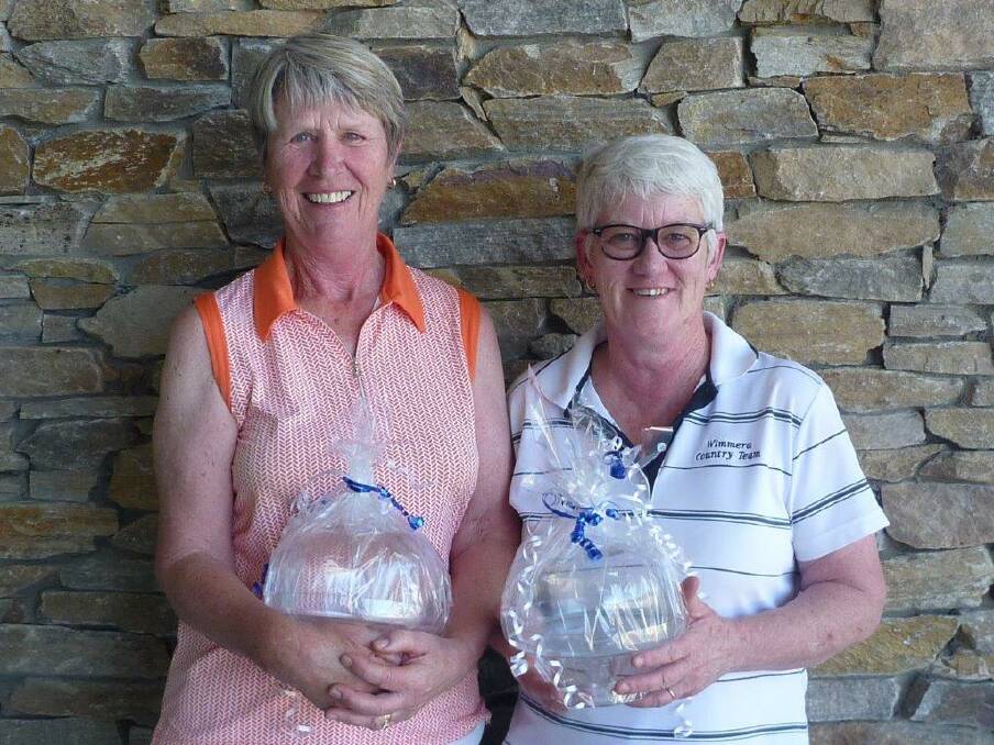 WINNERS: Liz Jackman and June Crabtree celebrated their win on Tuesday after collecting 70 points. Picture: CONTRIBUTED