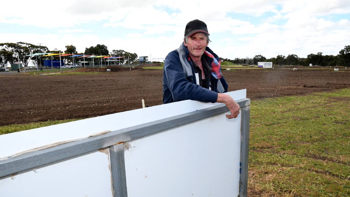 READY: Horsham Motorcycle Club member Greg Hill has taken time off work to make sure the track is ready to go for the junior championships. Picture: SAMANTHA CAMARRI
