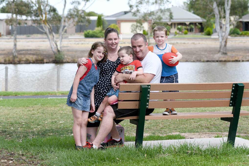 MAKING A DIFFERENCE: Angela and Anthony Frawley and their three children Mia, Jeremy and Connor want to raise awareness for the rare condition Cowden syndrome. Picture: SAMANTHA CAMARRI