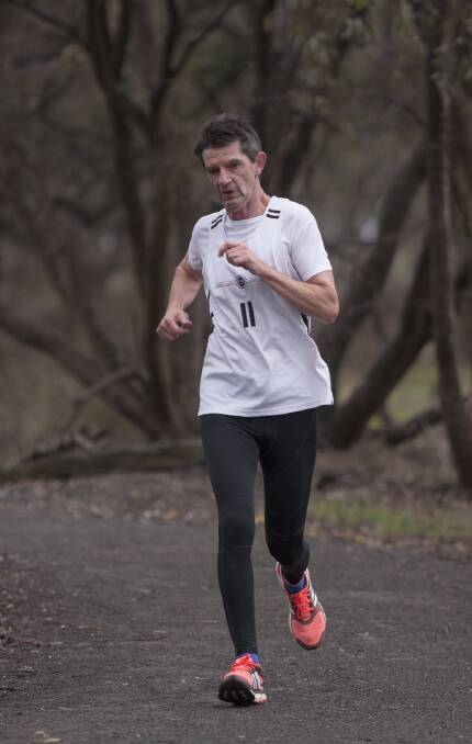 DISTANCE: Keith Lofthouse running in Stawell. Picture: CONTRIBUTED