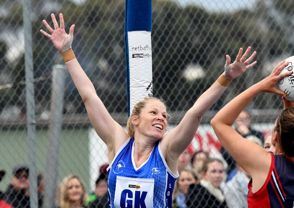 TEST: Harrow-Balmoral goalkeeper Kate Vickery will be in for a challenge when she faces Natimuk United's Shannon Couch in the grand final on Saturday. Picture: SAMANTHA CAMARRI