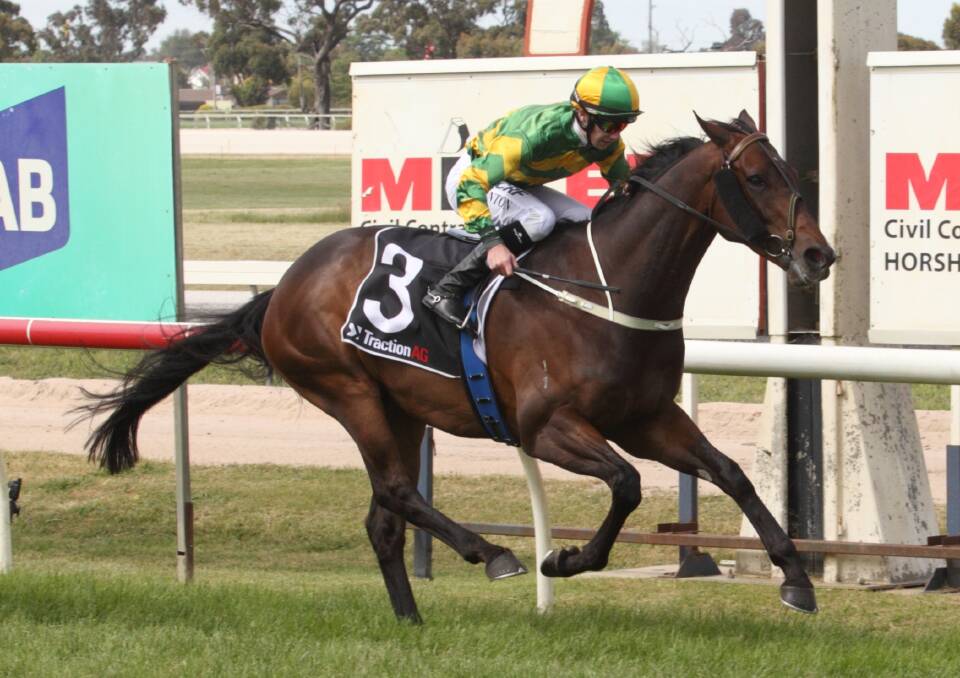Our Bottino, ridden by Damien Thornton, wins the Horsham Cup by a length over Star Wars. 