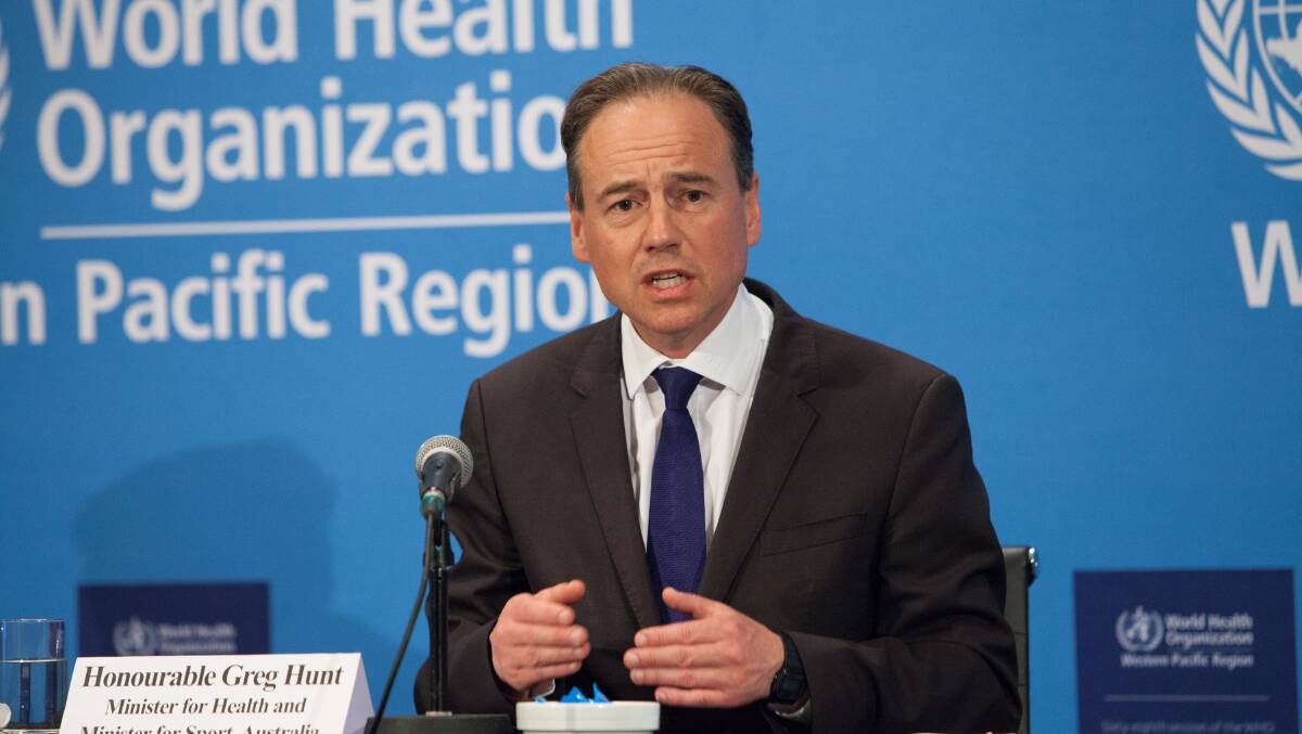 Health Minister Greg Hunt is on his way to the Wimmera. Picture: FAIRFAX