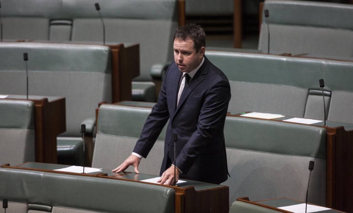 Member for Mallee Andrew Broad in Parliament House in Canberra in December. Picture: DOMINIC LORRIMER
