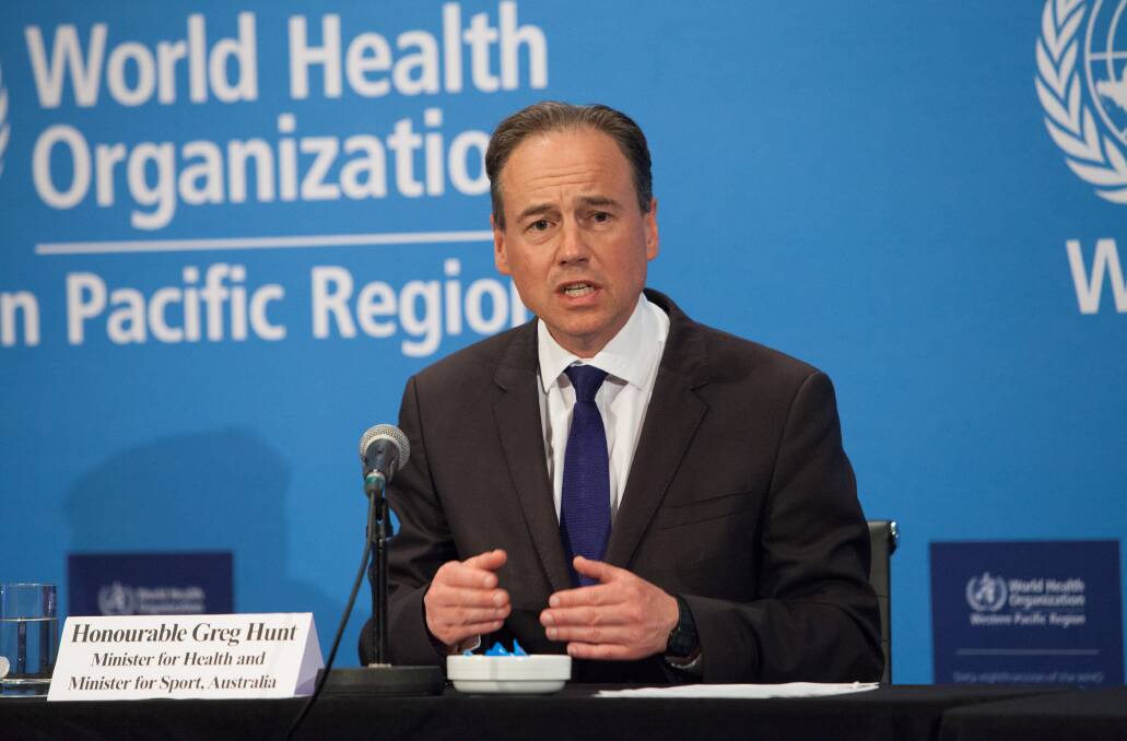 Health Minister Greg Hunt. Picture: FAIRFAX