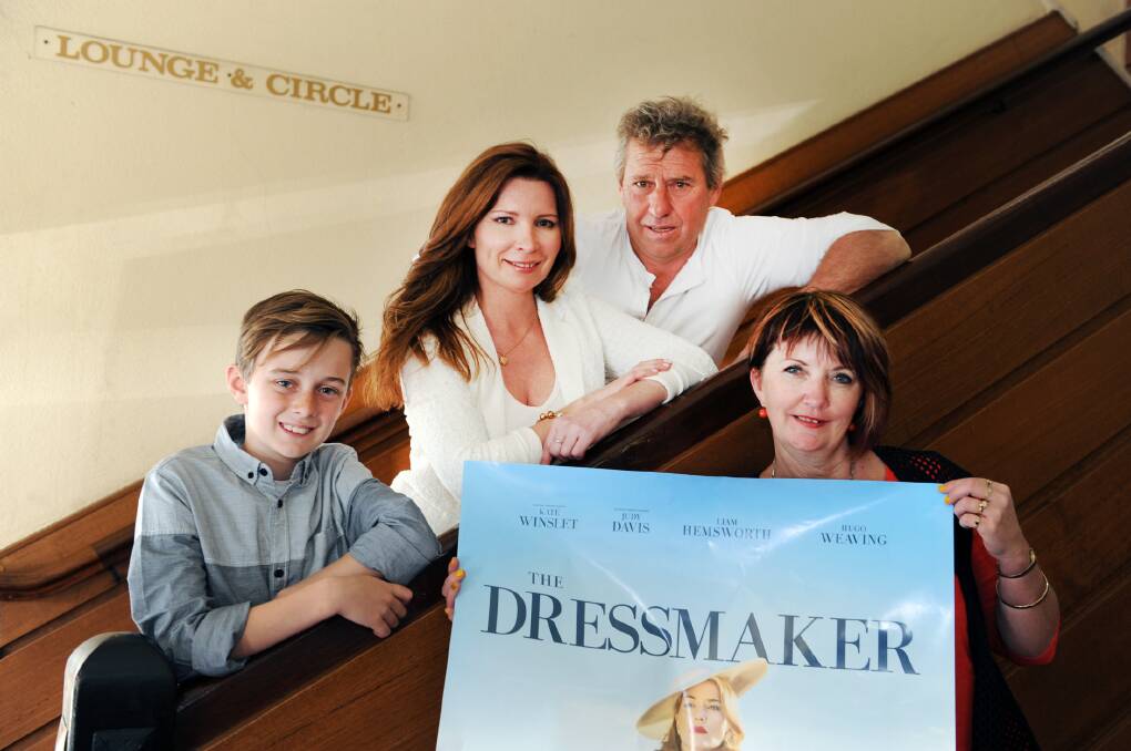 Brodie Fitzgerald, Jodi Haigh, Peter Jelly and Allison Roberts promote a special Horsham screening of The Dressmaker. Picture: PAUL CARRACHER