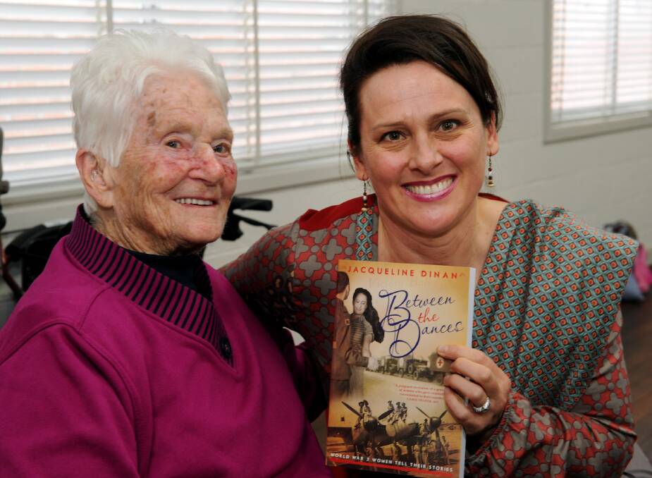 DISCUSSION: Jacqueline Dinan speaks about her new book to Hilda Gouin of Warracknabeal at Dimboola Library in June. Dinan also visited Horsham Ladies Probus Club in June to talk about the book. Picture: PAUL CARRACHER