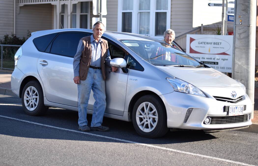 HELPING OUT: Volunteers Wilf and Jean Webster have signed up for the Hopetoun Community Taxi Service. Picture: CHRIS HUTTIG, HOPETOUN COURIER