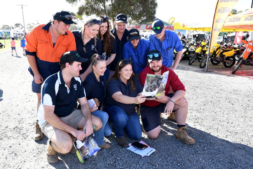Longerenong College students at the field days. Picture: SAMANTHA CAMARRI