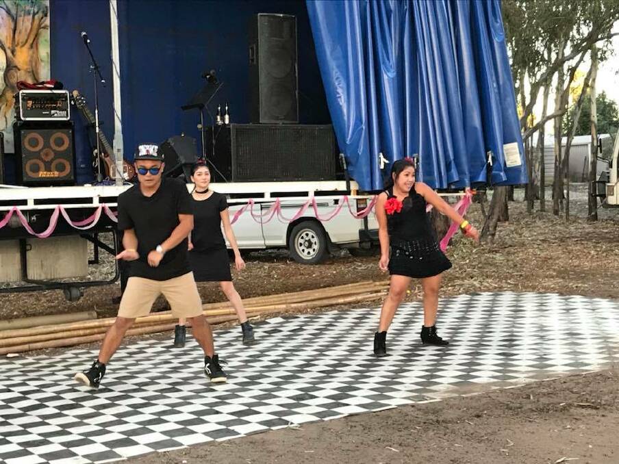 A dance group performs at the third Nhill Fiesta Fridays event. Picture: CONTRIBUTED
