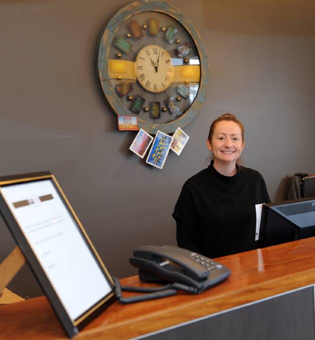 UPDATE: Nicole Goldson at the reception area of the new Horsham International Motel. Picture: Paul Carracher