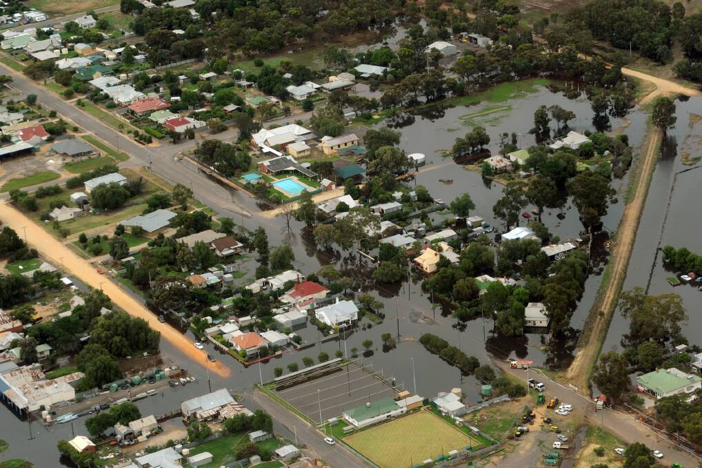 Rupanyup awash in January 2011. Picture: PAUL CARRACHER