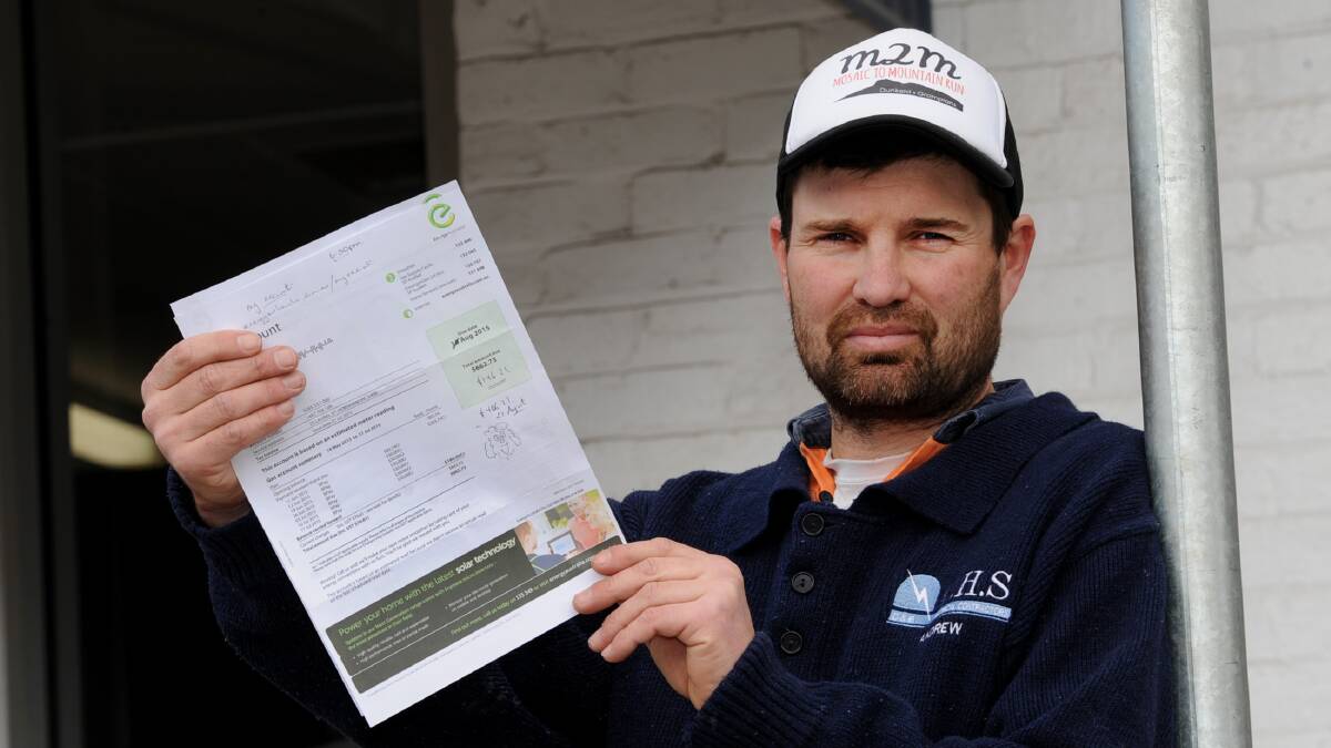 Horsham's Andrew Sostheim is one of numerous residents who have received a gas bill based on an estimated meter reading. Picture: SAMANTHA CAMARRI