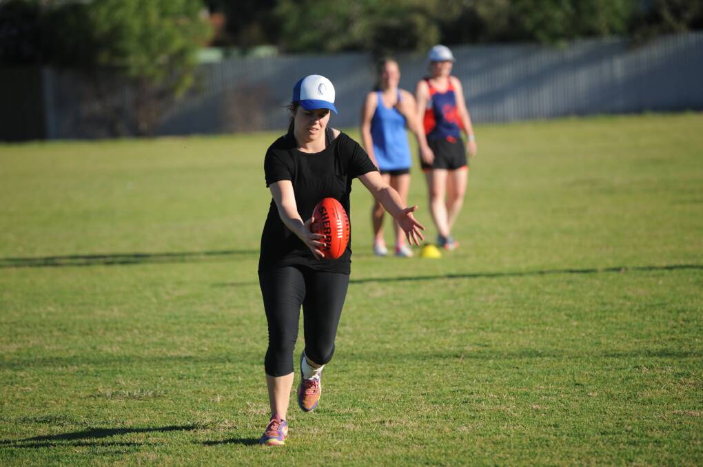 Tegan Kerrins at the first Wimmera women's training session. Picture: Stuart McGuckin.