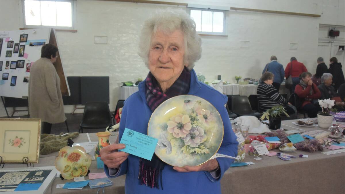 CREATIVE: Rita Stewart was awarded most prizes in each category at the West Wimmera Group craft exhibition at Dimboola this week. Picture: DAINA OLIVER