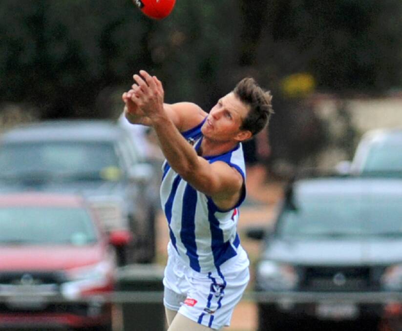 STRAIGHT SHOOTER: Harrow-Balmoral's Hugh Douglas kicked six goals in his side's massive win against Swifts on Saturday.